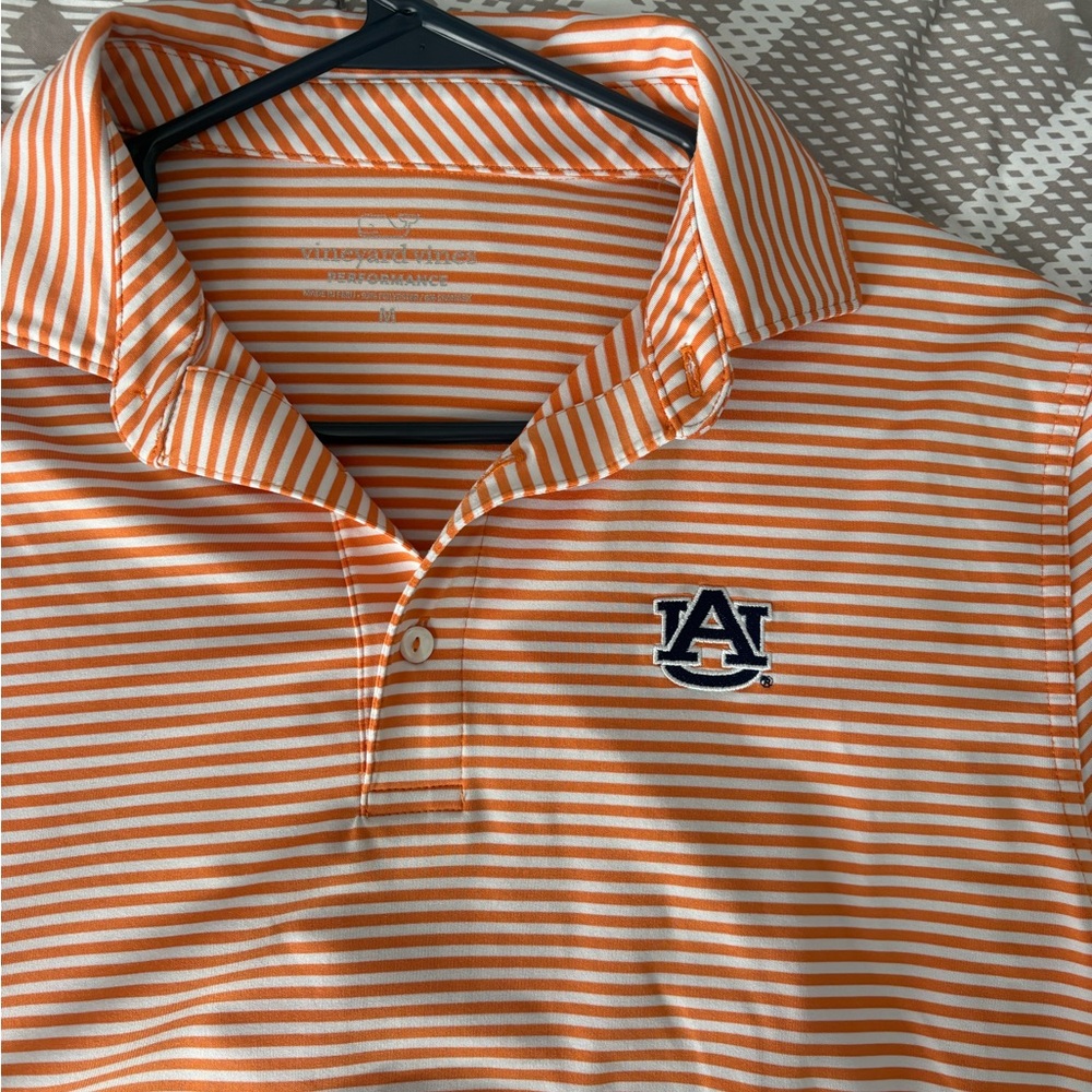Vineyard Vines Orange Striped Men's Button Down Shirt